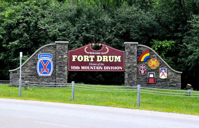 Image: The entrance for Fort Drum in New York.