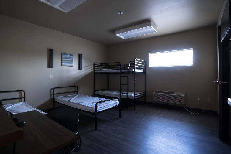 Beds at the Noah Project in Abilene, Texas. 