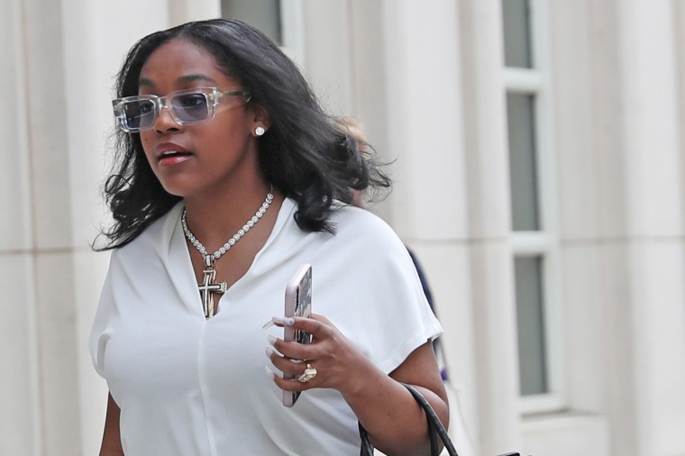 Azriel Clary arrives for R. Kelly's status hearing in New York in 2019.