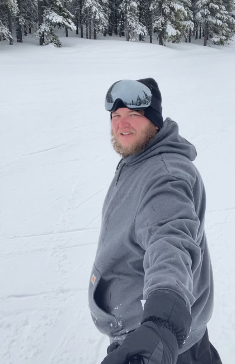 After losing 220 pounds, Jarred Aslett has been able to return to snowboarding, hiking and surfing. 