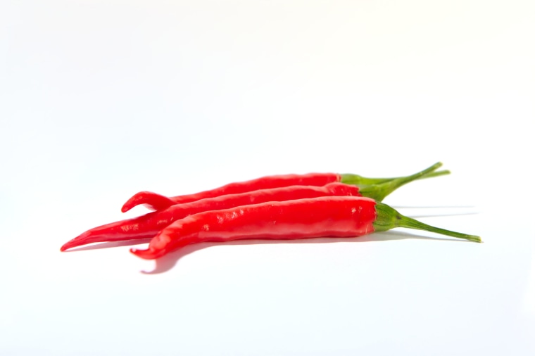 Red hot pepper piri-piri isolated on white