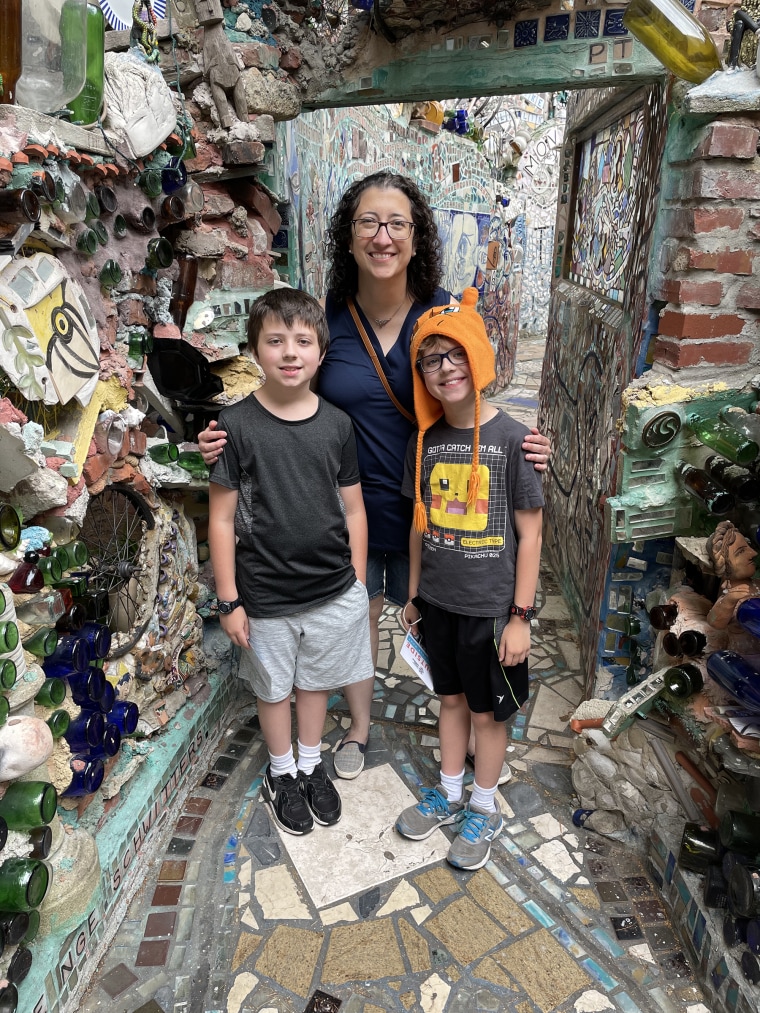 Dr. Kate White with her sons, Zachary and Dexter. 