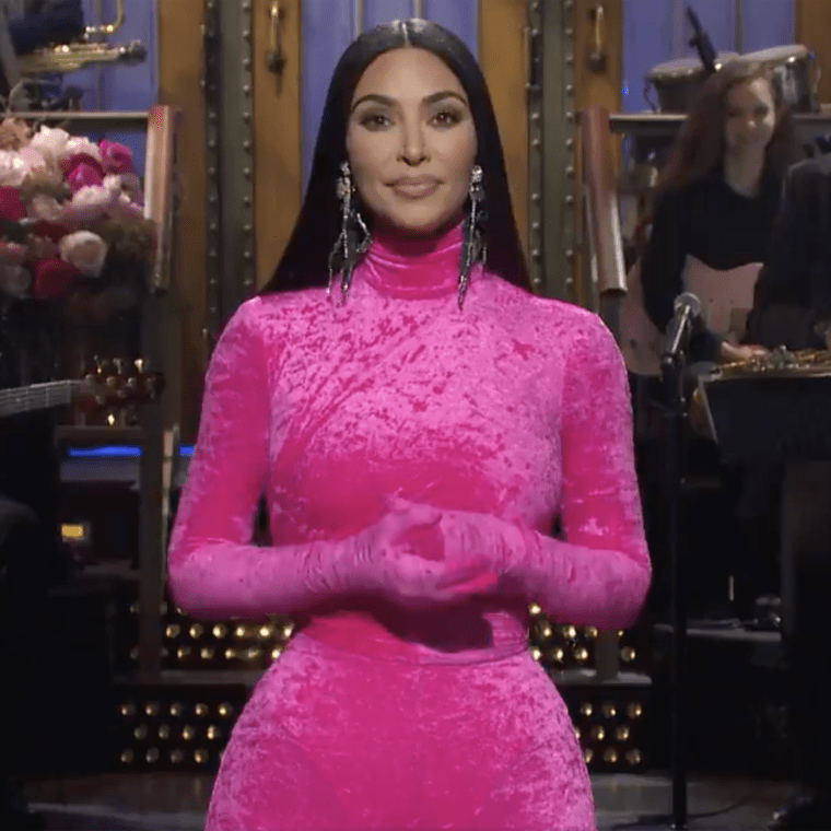 Kim Kardashian West during her "SNL" opening monologue.