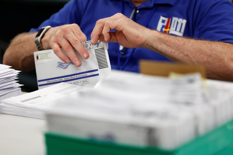 Image: Mail-in ballots are counted in Lehigh County, Pennsylvania