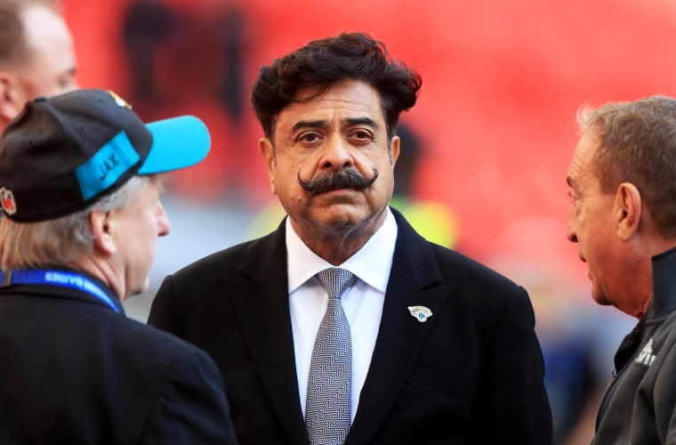 Jacksonville Jaguars owner Shad Khan attends an NFL International Series match at Wembley Stadium in London on Oct. 28, 2018.