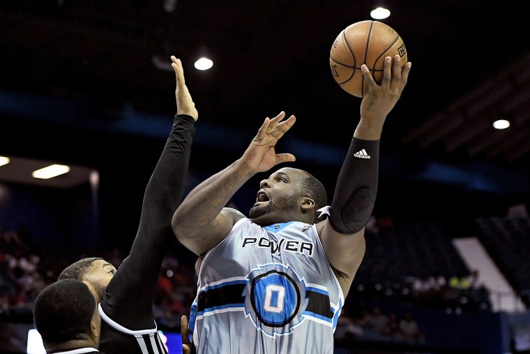 IMAGE: Glen Davis of the Power attempts a shot in 2019.