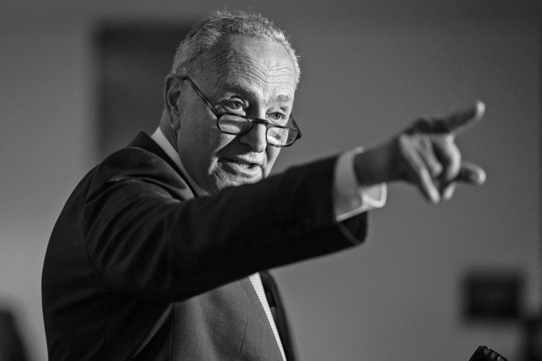 Senate Majority Leader Chuck Schumer speaks on Capitol Hill on June 8, 2021.