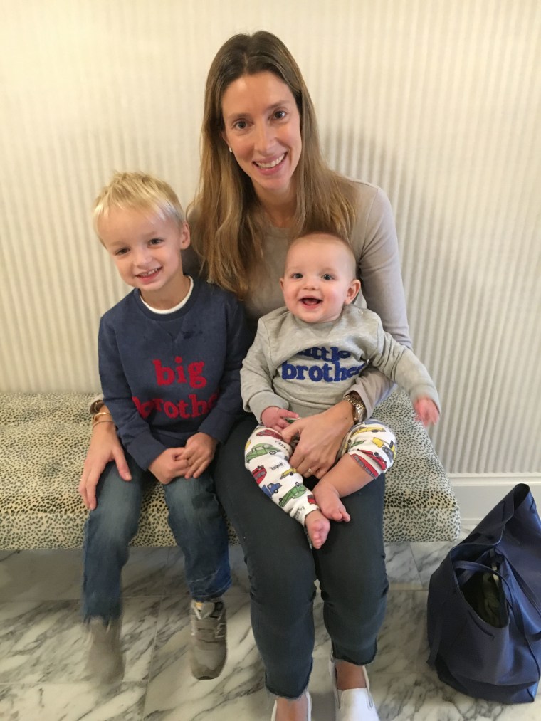 While breastfeeding, Julie McAllister, then 36, found a lump. She later learned she had a rare breast cancer and was BRCA positive. 