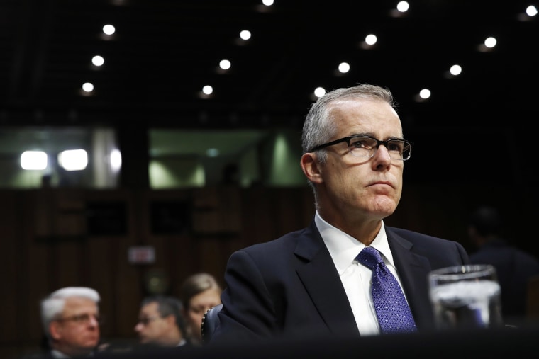 Image: Acting FBI Director Andrew McCabe listens on Capitol Hill in Washington