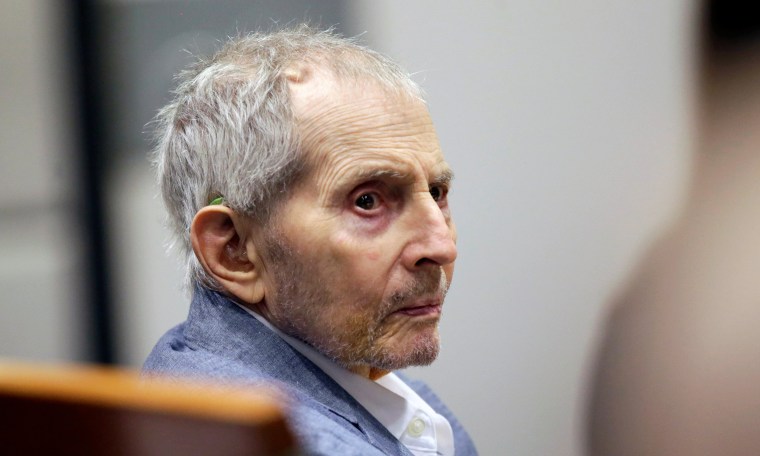 Image: Real estate heir Robert Durst looks over during his murder trial in Los Angeles