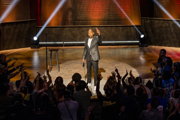 Image: Dave Chappelle performs in \"The Closer.\"