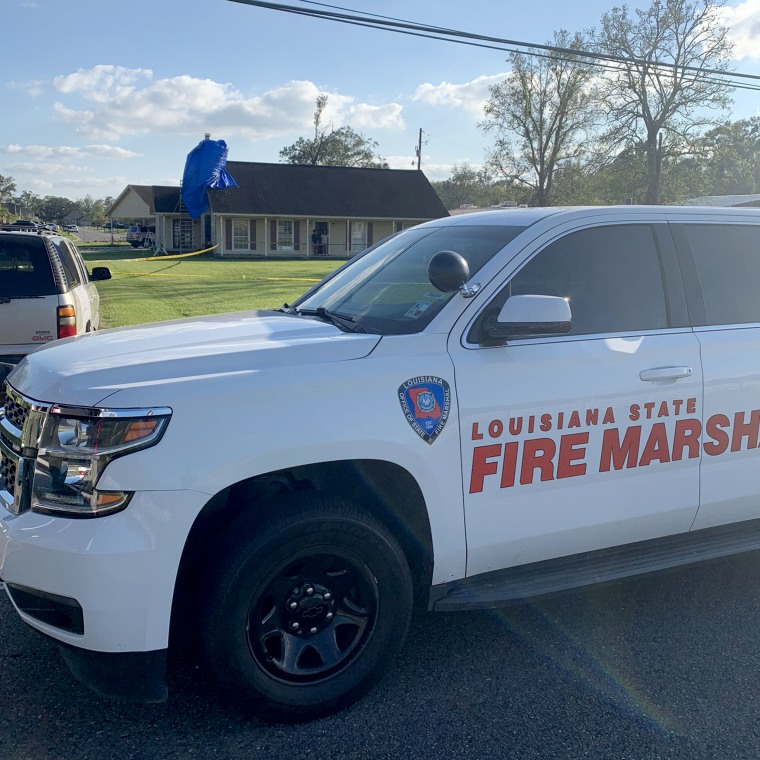 Authorities say a 6-year-old boy died after he and two siblings were playing with fire in a makeshift "fort" in Geismar, La.