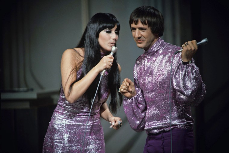 Cher and Sonny Bono perform in 1968.