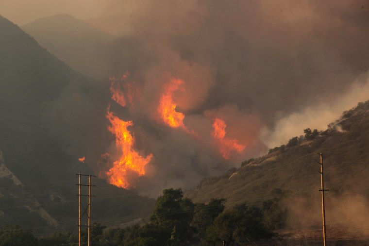 Image: Alisal fire burns near Santa Barbara, California