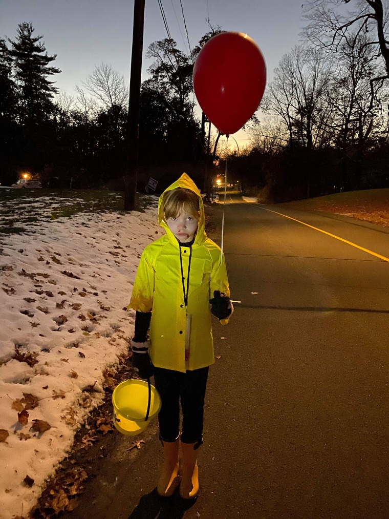 DIY Halloween costume idea for Georgie from "It" from Susan Murphy