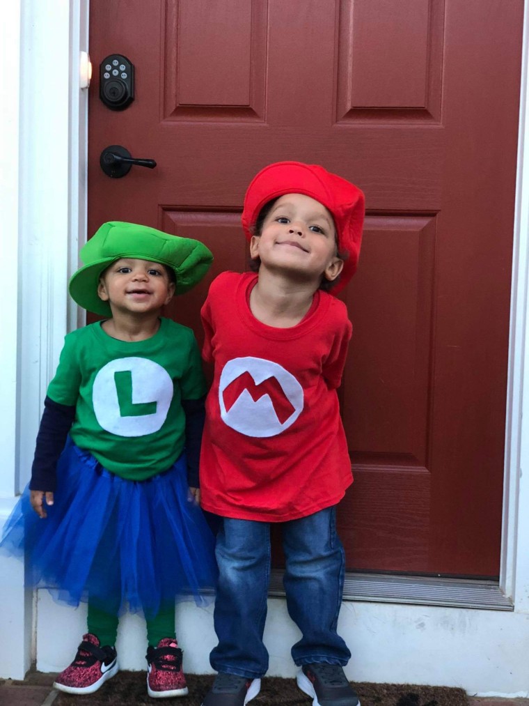 DIY Mario and Luigi Halloween costume idea from Erin Williamson