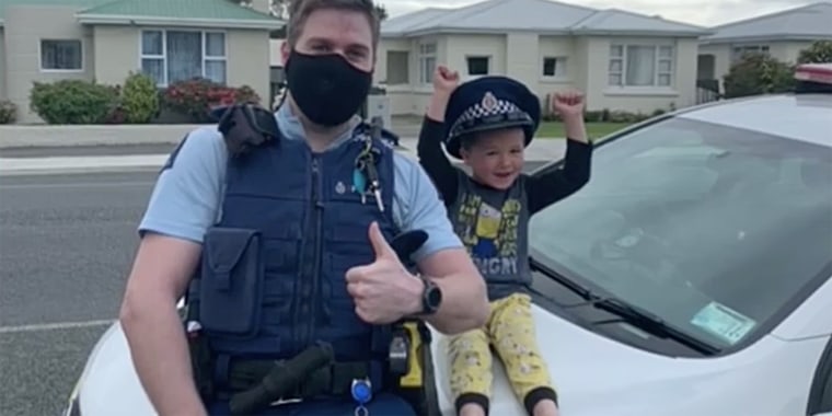 Constable Kurt from Southern District Police in New Zealand confirmed this boy's toys are very cool.