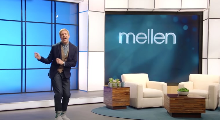 Jason Sudeikis portrays the male version of Ellen DeGeneres on "Saturday Night Live."