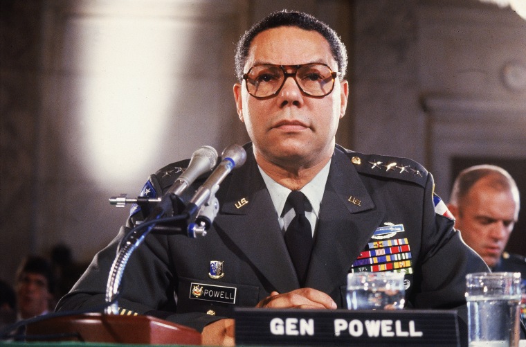Gen. Colin Powell testifies before a Senate committee on his appointment as chairman of the Joint Chiefs of Staff on Sept. 20, 1993.