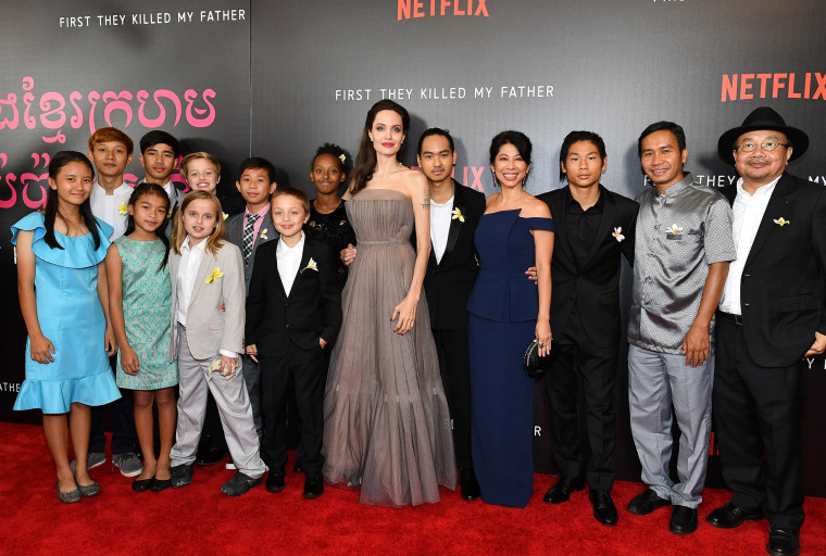 Angelina Jolie and family