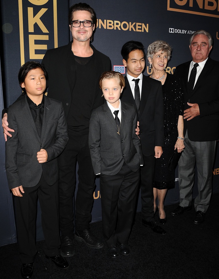 Brad Pitt and family