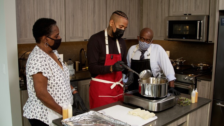 Baltimore-based chef Alex Perez and his grandmother teach Al how to make crab cake egg rolls.