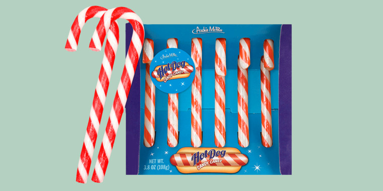 Hot dog-flavored candy canes are here to make — or, more likely, break — your holidays.