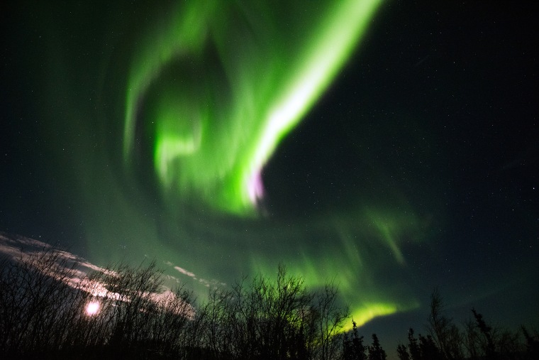 The Aurora Borealis Lights Up Alaskan Sky