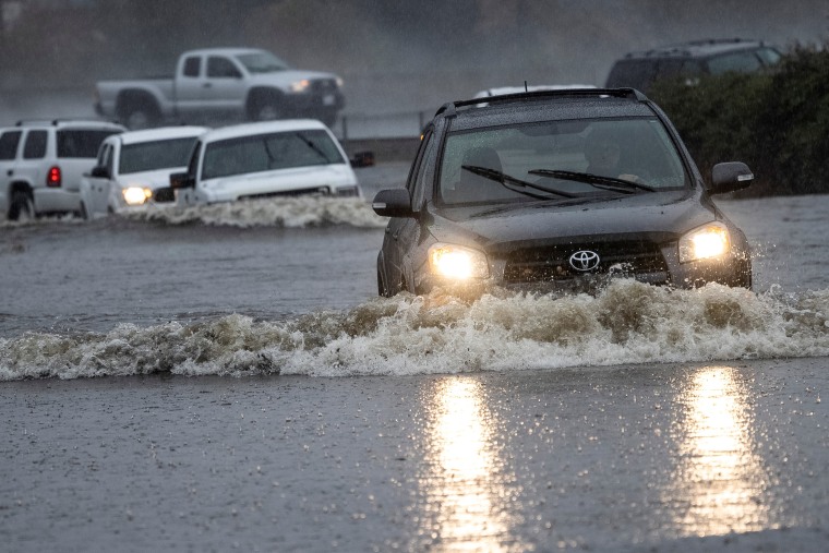 Image: Powerful storm drenches California