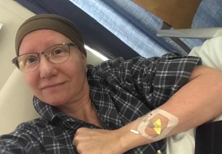 Patricia Luchsinger during her chemo treatment.