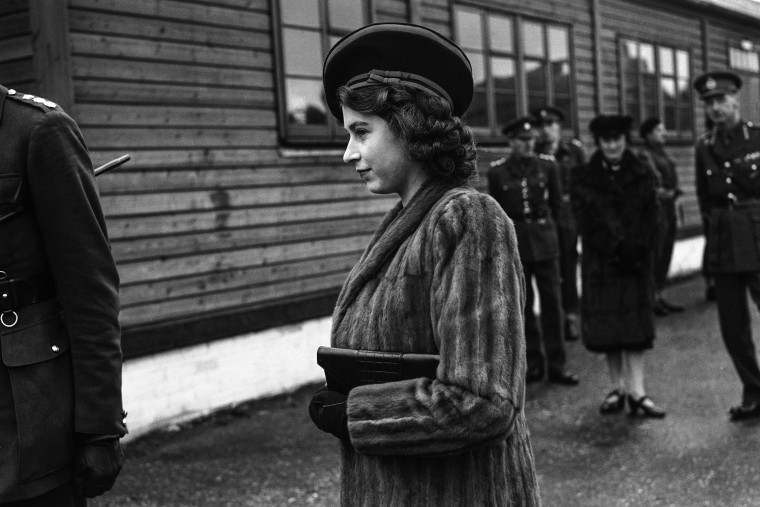 Princess Elizabeth visited an army training Establishment, somewhere in Southern England, on Dec. 18, 1944.