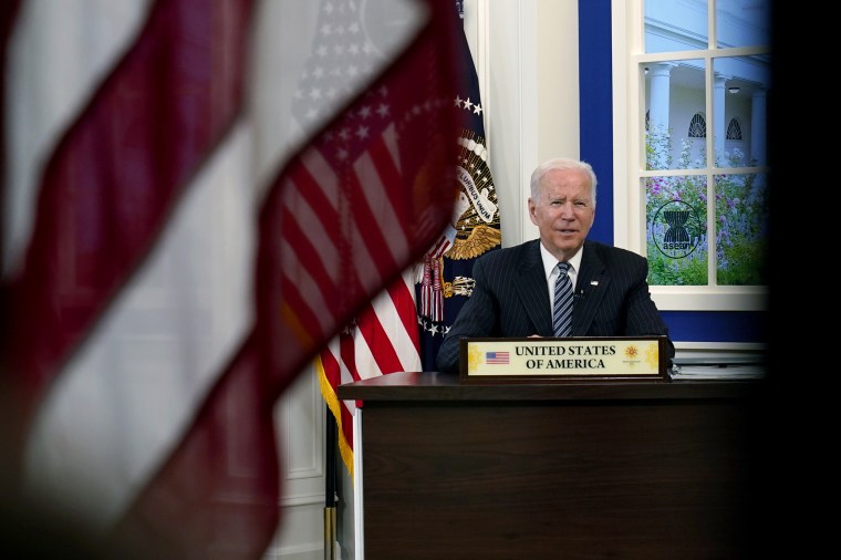 President Joe Biden participates virtually in the U.S.-ASEAN Summit from the White House on Oct. 26, 2021.