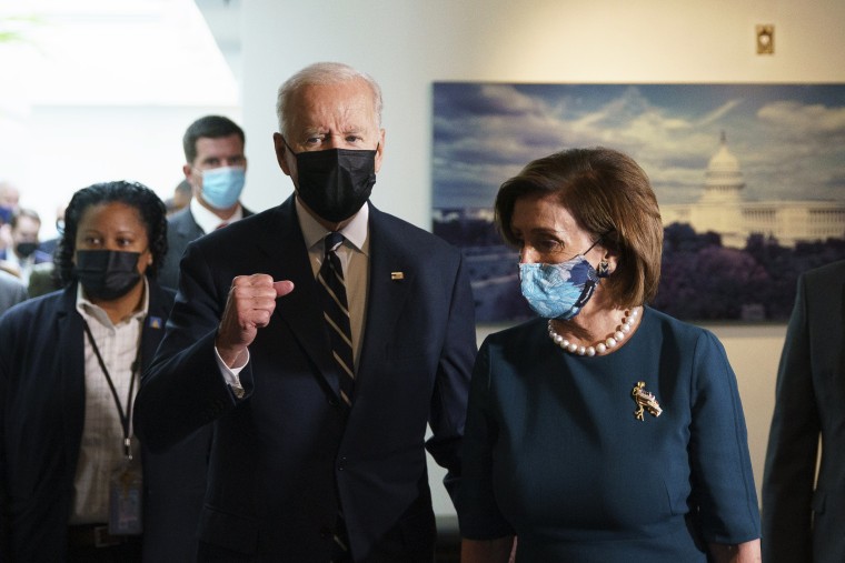 Image: Biden To Meet Democrats On Capitol Hill Before Europe Trip