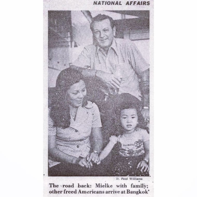 Madalene Xuan-Trang Mielke with her parents in 1976.