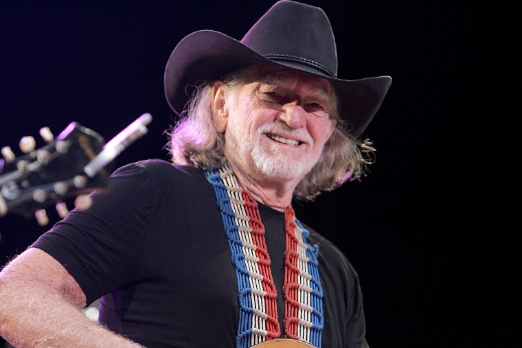 Willie Nelson with a bob haircut
