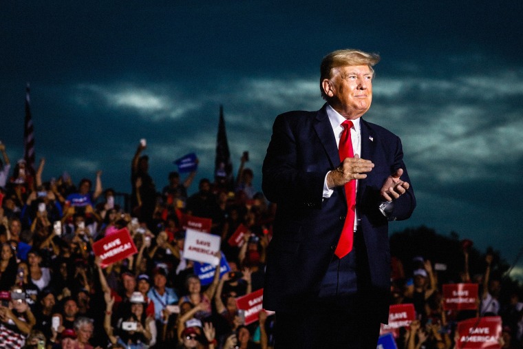 Former President Trump Rallies Supporters In Sarasota, Florida