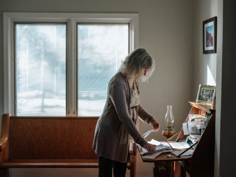 Jan Stewart, 67, a retired teacher in her home in Toledo, Ohio.