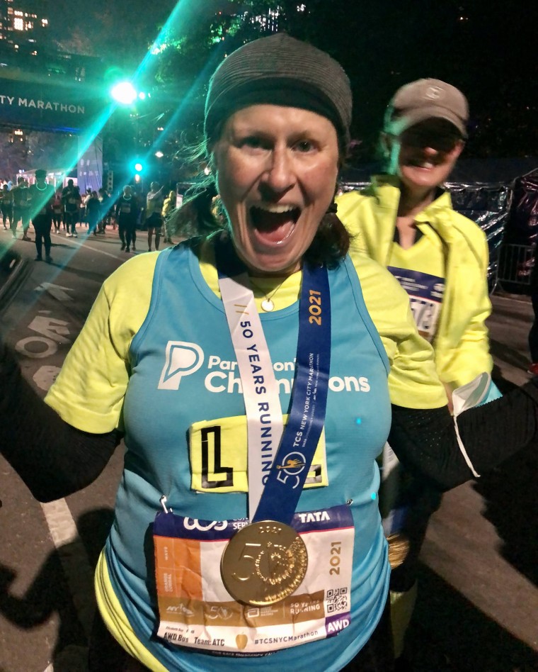 Having young onset Parkinson's disease can be lonely, but Liz Day started a local social media group for people like her. She and some friends ran the New York City Marathon this year and she is proud of their accomplishment. 