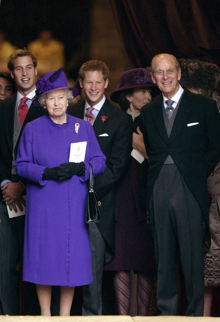 Queen Philip William And Harry At Wedding