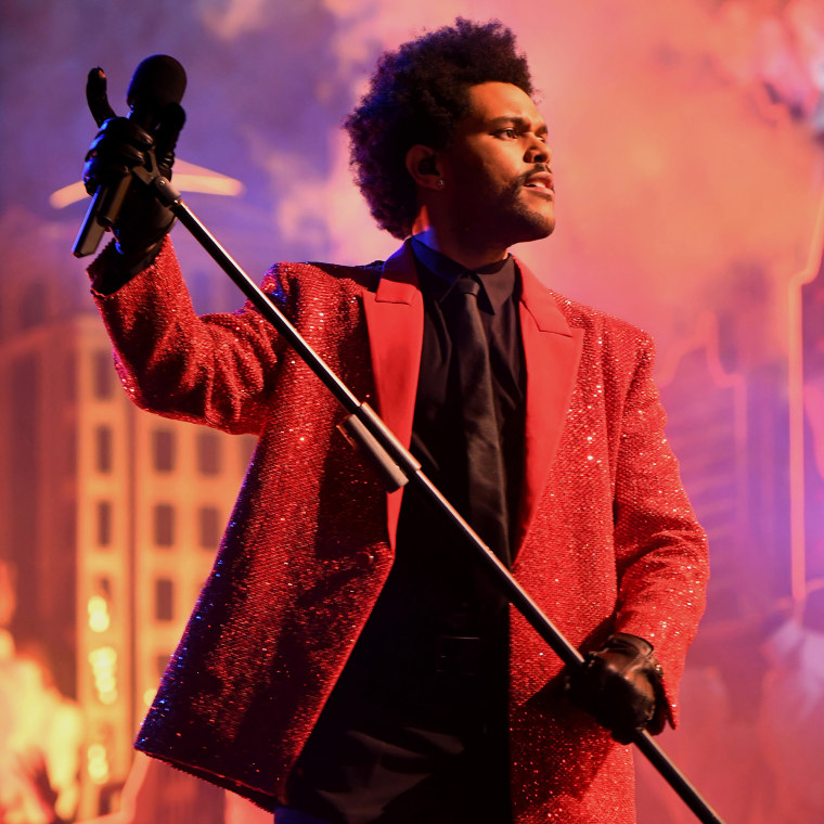 The Weeknd Rehearses For Super Bowl LV Halftime