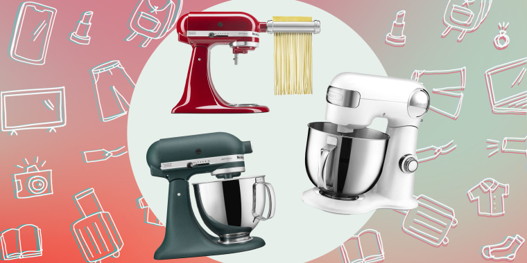 Illustration of Cuisinart and KitchenAid Stand Mixers