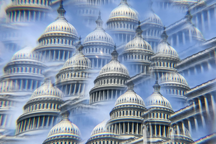 Image: The Capitol, shown through a glass prism, in Washington on Aug. 6, 2021.