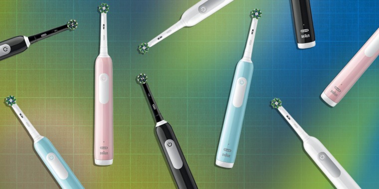 Collage of the Oral-B Pro 1000 in different colors