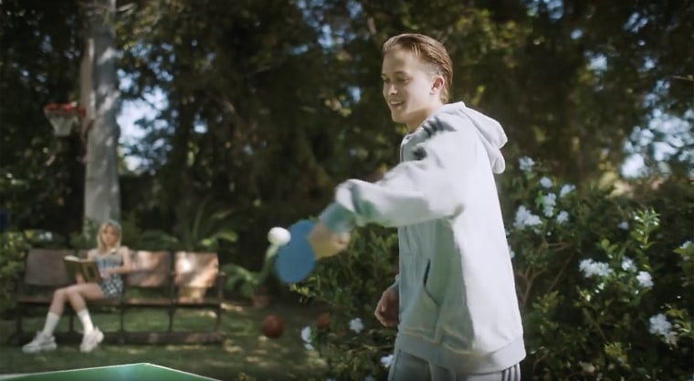 Deacon Phillippe shows off his table tennis skills in the ad for Halls of Ivy.