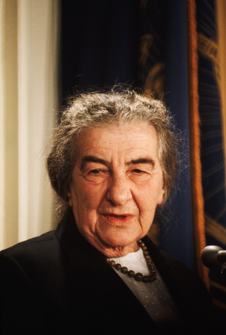 Golda Meir speaking at National Press Club Luncheon