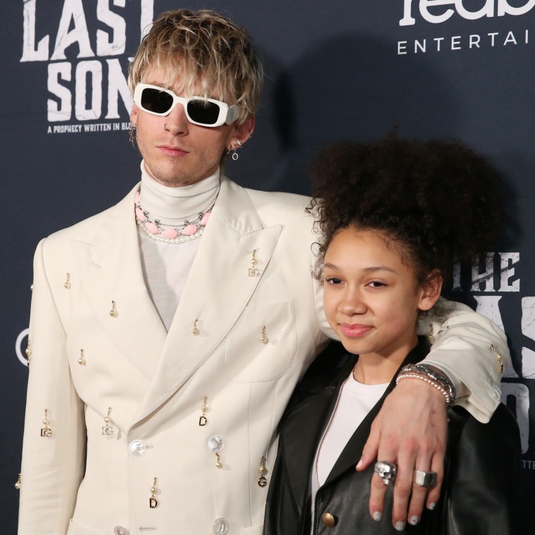 Machine Gun Kelly and his daughter, Casie, walked the red carpet together at the New York City premiere of his new movie, "The Last Son."