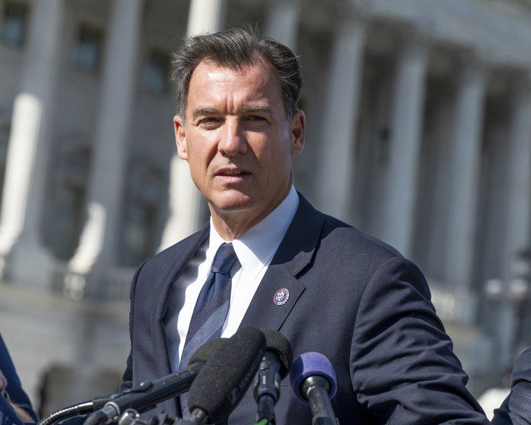 Rep. Tom Suozzi, D-N.Y., speaks at the Capitol on Oct. 26, 2021.