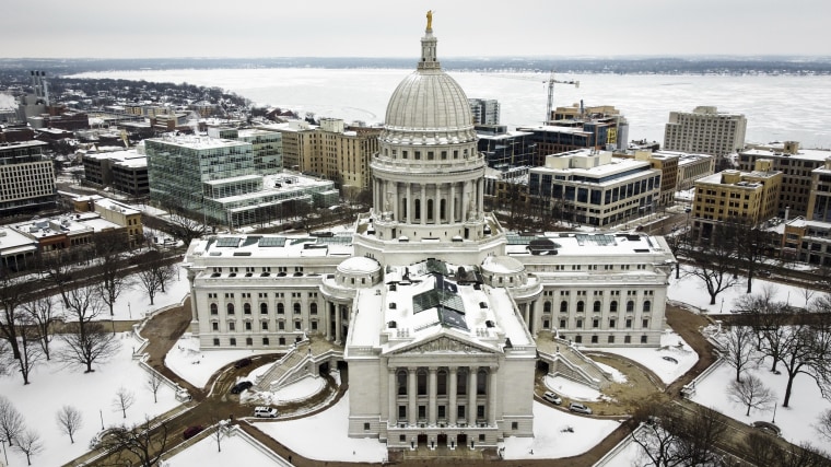 The Wisconsin State Capitol on Dec. 31, 2020, in Madison, Wis.
