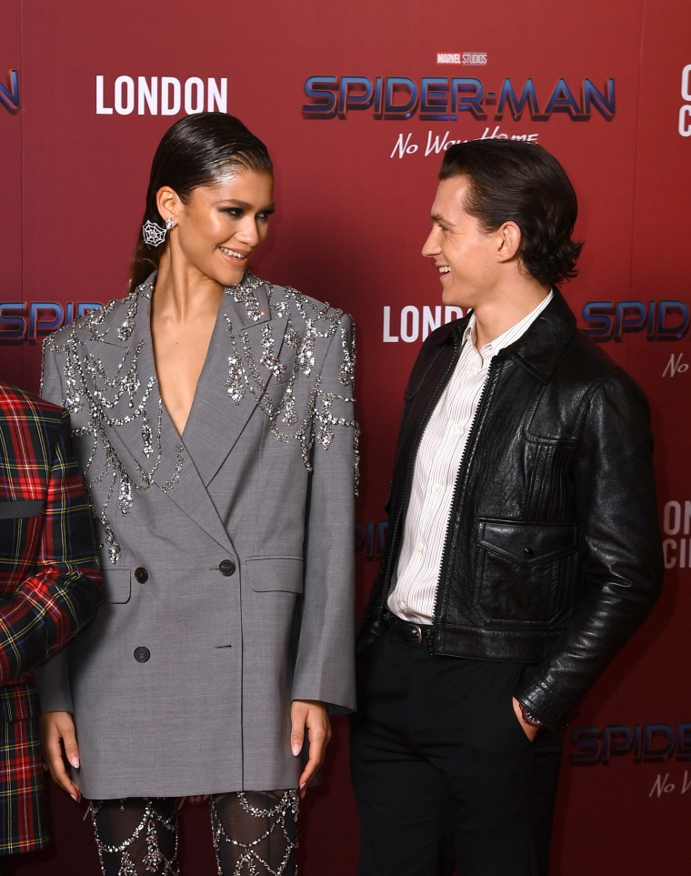 Tom Holland and Zendaya pose for pics at 'Spider-Man' premiere