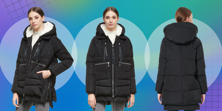 Orolay’s Women’s Thickened Down Jacket features a fleece-lined hood, six pockets and a zip closure.